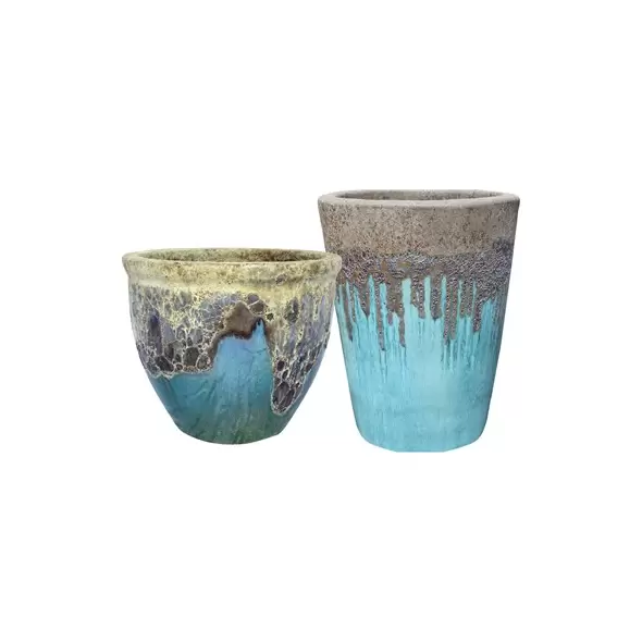 MCarr 16pc Aquapot Planter Pallet Volcanic Milky Blue
