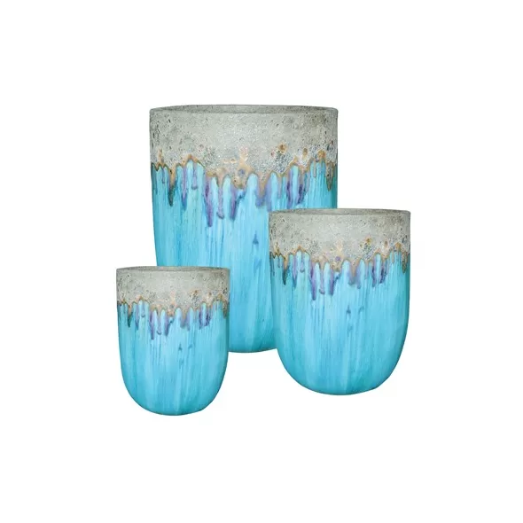 MCarr 12PC Tall Round Plt Volcanic Milky Blue
