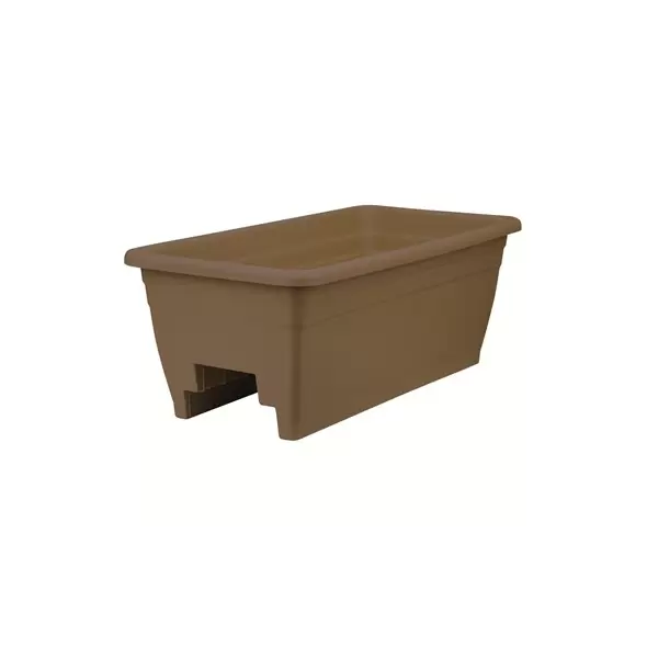 HC 24" Deck Rail Box Planter Chocolate Akro Mils