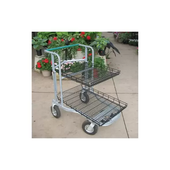 GS Nesting Shopping Cart w/o Child Seat (Assembly Required) w/ Flat Free Wheels