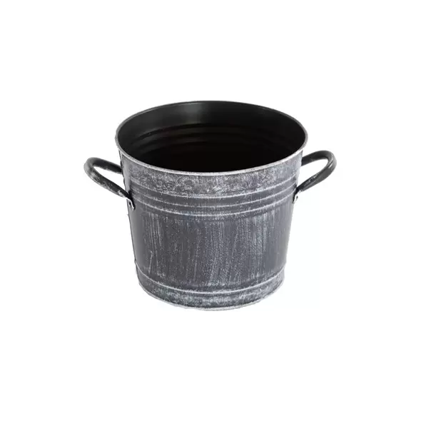 Gardener Select 8" Bucket Planter Antique Black 8"x6.3"x6.5" 12/CS