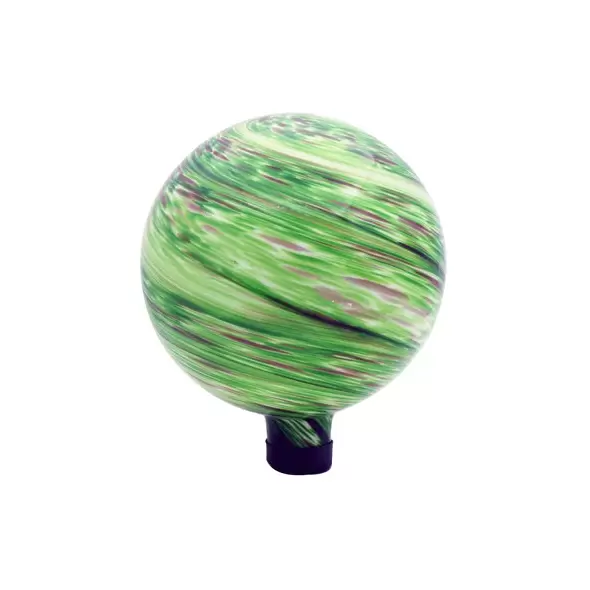 Gardener Select 10" Green Planet Glass Garden Globe