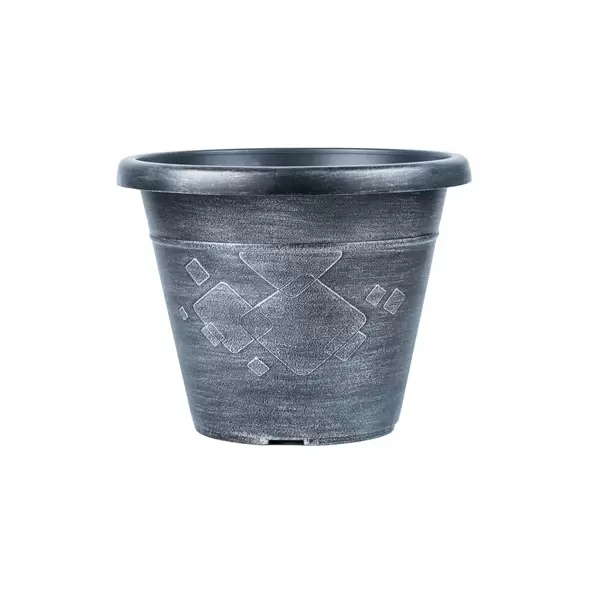 Grower Select 12.00 Beth Pot Silver Wash 11.5 Liter 3.04gal 24/CS - 13.11in OD x 10.24in H