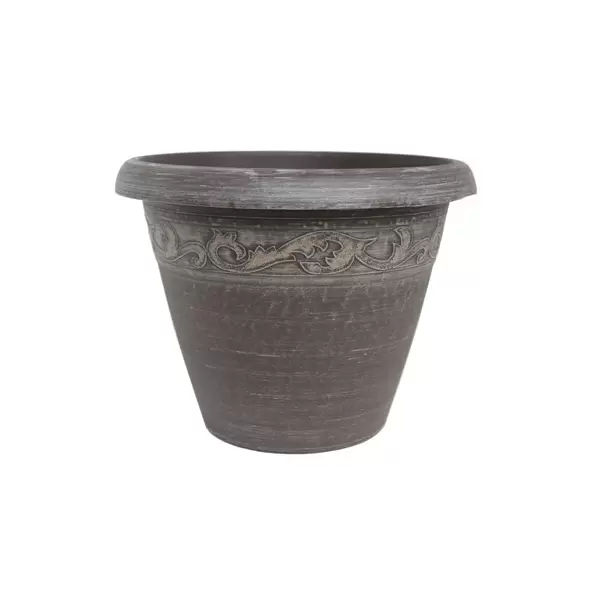 Grower Select 13.00 Naomi Planter Aged Cappuccino Tan Brush on Brown 2.95gal 12/CS - 13.2in OD X 10.2in H x7.12in BD