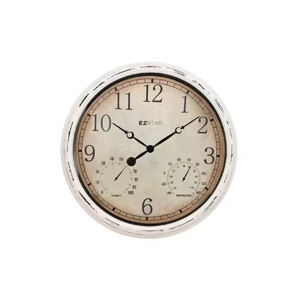 Headwind 15" EZ Read In/Out Clock White Weathered