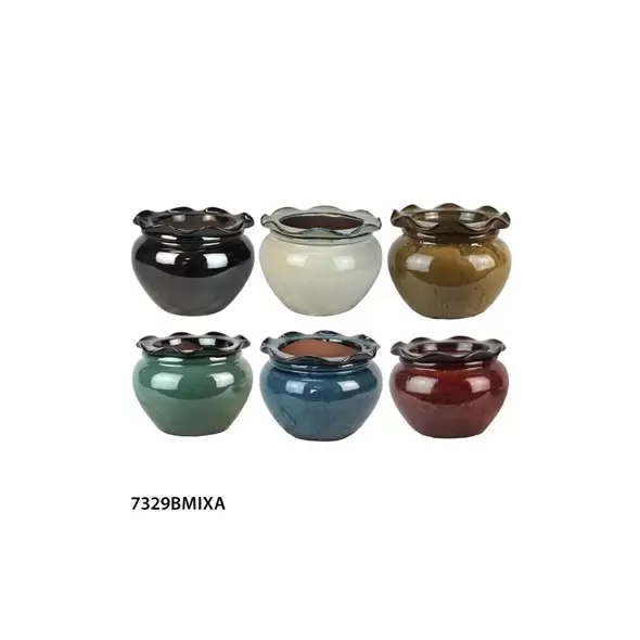 MCarr 12pc Self Watering Scallop Pot Mixed Asst