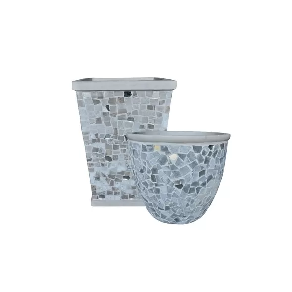 MCarr 28PC Tile Planter Plt Mosaic Cement
