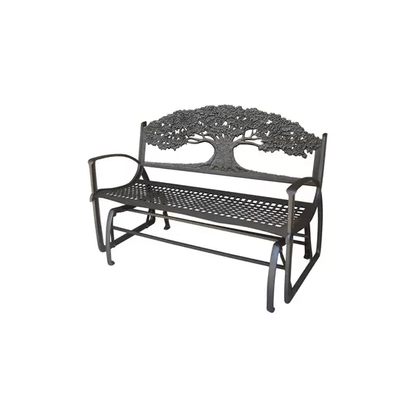 Painted Sky Glider Bench Tree Iron
