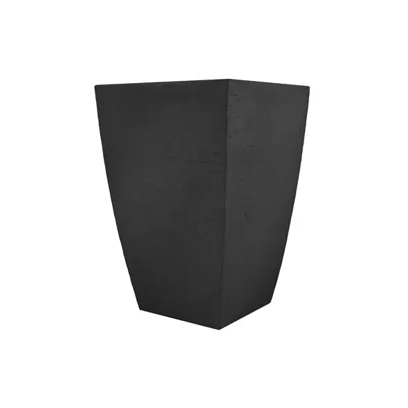 Tusco 23" Modern Tall Square Planter Black