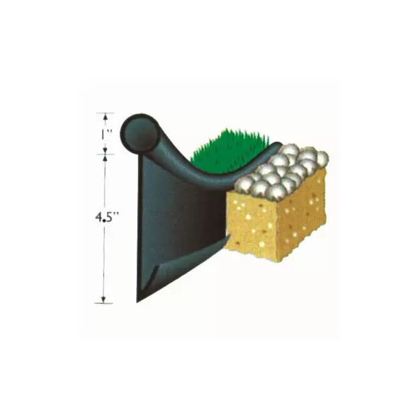 Valley View 5.5 Inch Black Diamond 20' Lawn Edging Divider Strip 7