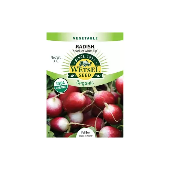 Organic Sparkler White Tip Radish - 3 Gram