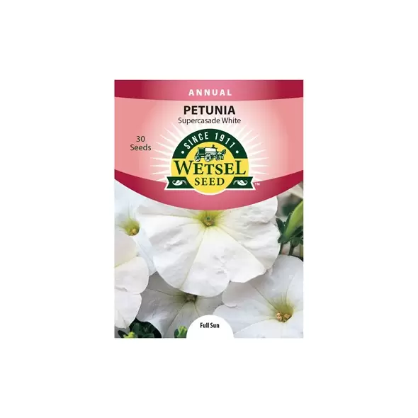 PETUNIA, WHT SUPERCASCAD 30 SD