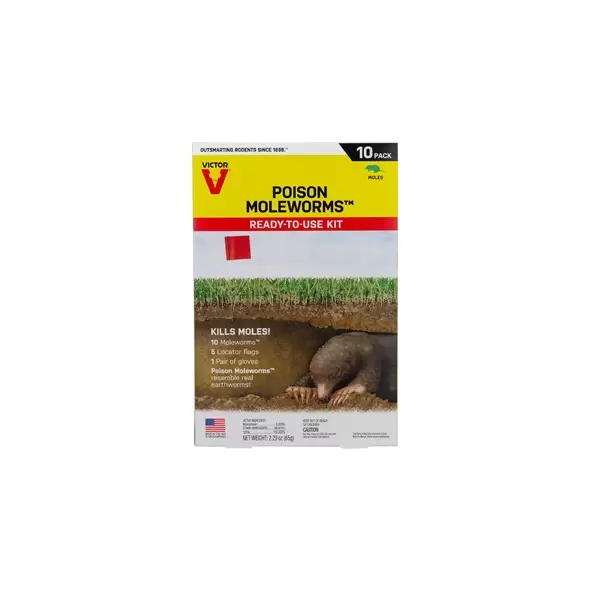 Victor M&G Poison Moleworms 10-Pack (Keywords: Mole Worm )