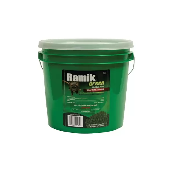 NGN Ramik Green Rodent Bait 3/16" Pellets 45x43g Packs per Pail Rodenticide ( Diaphacinone )