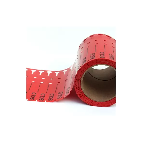 DPI 1000/Roll 7x3/4" Red Sold Tags