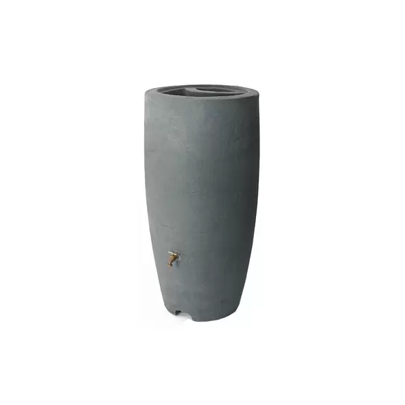 Algreen 80gal Athena Rain Barrel Charcoal Stone