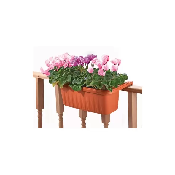 Apollo 24" Adjustable Railing Planter Terra Cotta