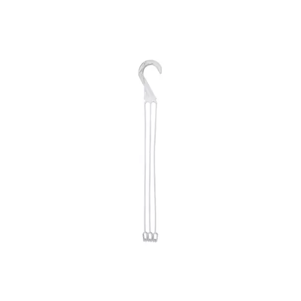 DLN E10L LONG 3 STRAND PLASTIC HANGER WHITE 50/BG 9BG/CS