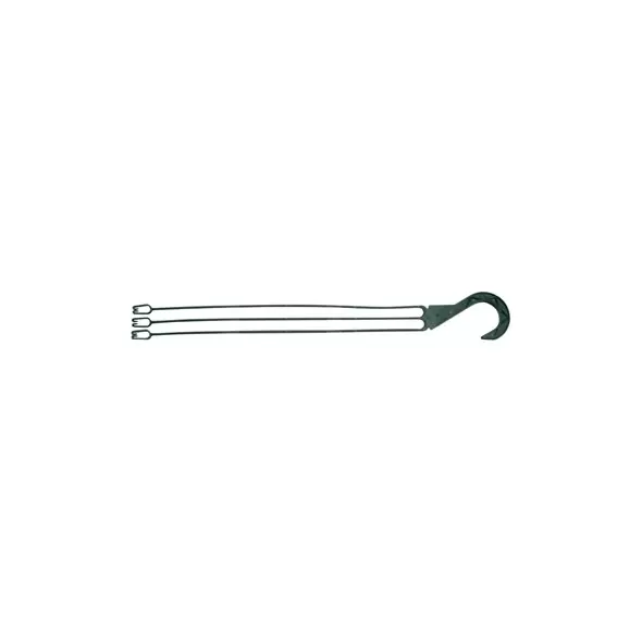 DLN E10L LONG 3 STRAND PLASTIC HANGER 300 GREEN 50/BG 9BG/CS