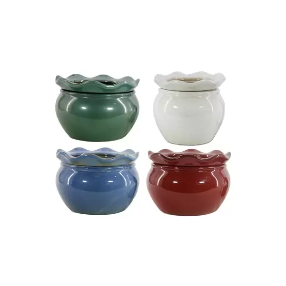 MCarr 4PC 8" Self Water Scallop Pot Mix Asst