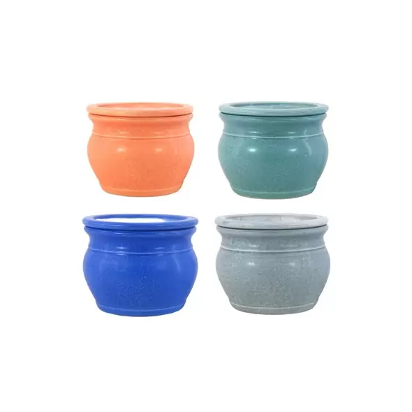 MCarr 4PC 8" Self Water Round Pot Asst