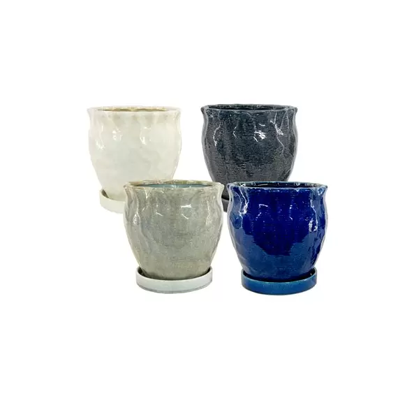 MCarr 8PC 6.3" Cache Pot w/ Saucers