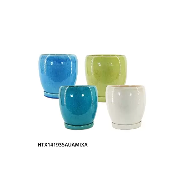 MCarr 4PC Egg Pot W/Sau Mix Colors