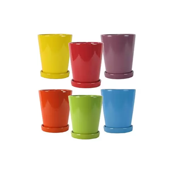 MCarr 18PC Tall Round W/Saucer Set Mix Colors