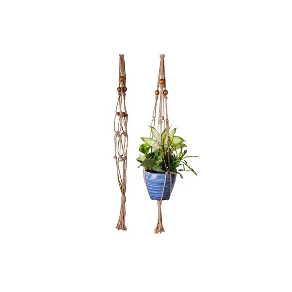 Primitive 36" Beaded All Natural Plant Hanger