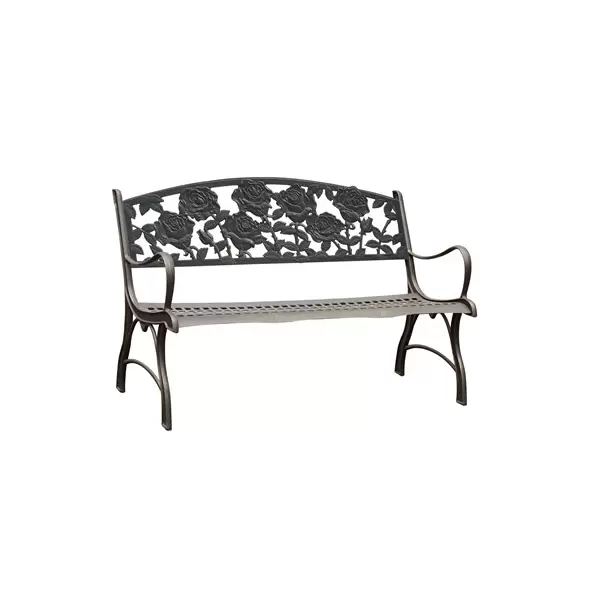 Painted Sky Bench Rose Iron