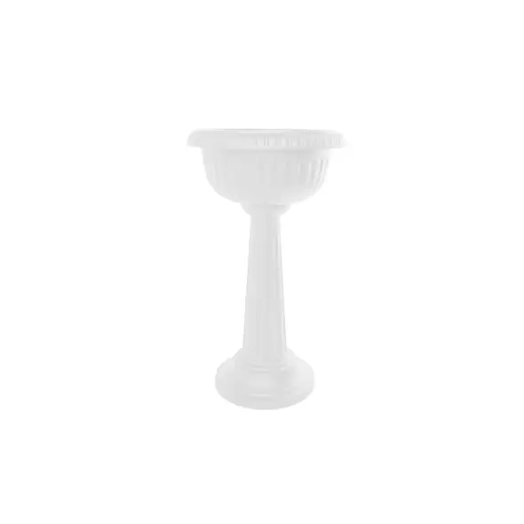 Bloem 18" Grecian Pedestal Urn Casper White