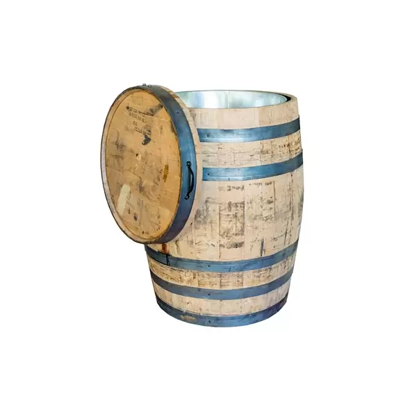 Real Wood 26"x26" Whole Whiskey Barrel With Liner