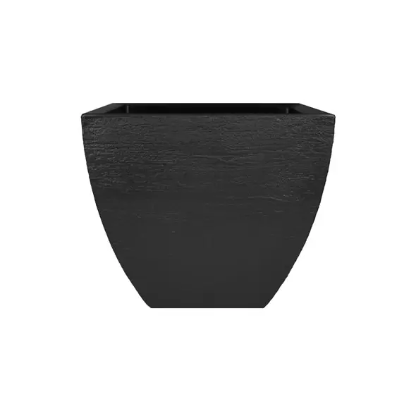 Tusco 16" Modern Square Planter Black