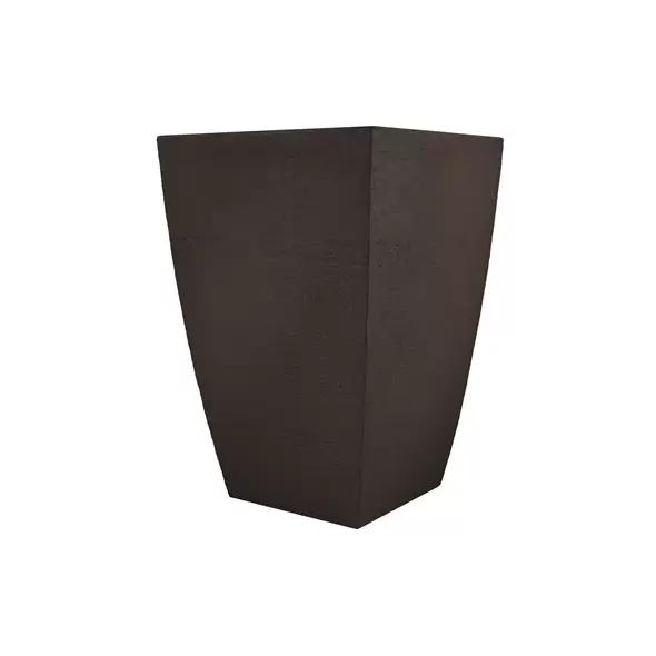Tusco 23" Modern Tall Square Planter Espresso