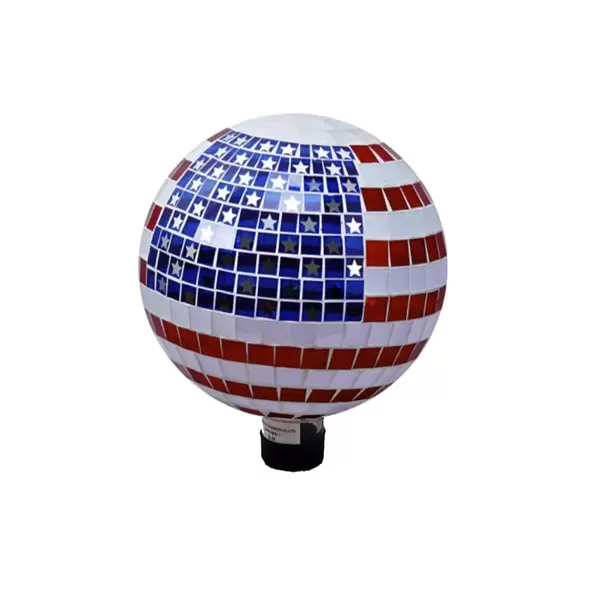 VCS 10" Stars & Stripes Glass Gazing Globe