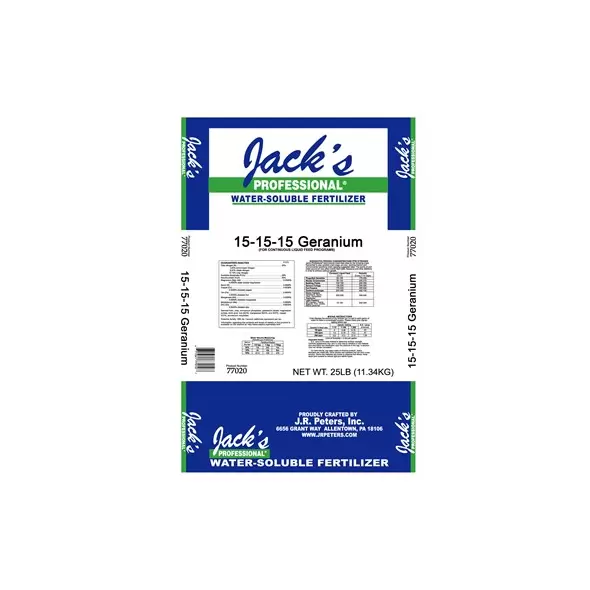Jacks Prof Geranium 15-15-15 25Lb (80/Pl)