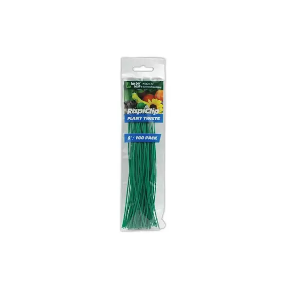 Luster Leaf 100pk Pre Cut 8" Plant Twist Ties Plastic Coated