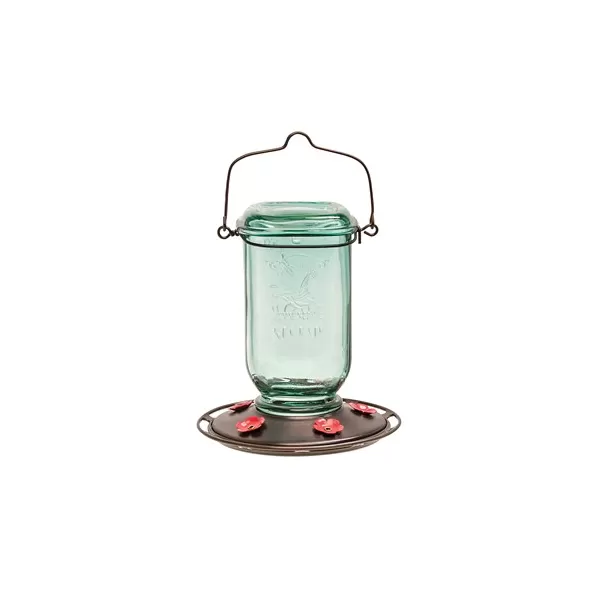 Classic 25oz Mason Jar Glass Hummingbird Feeder 5 Ports