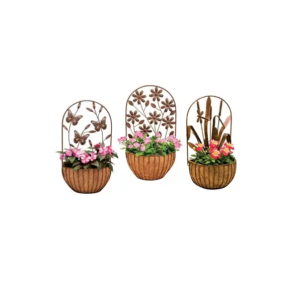 Deer Park Wall Basket Variety Pk 2 Floral Dragonfly Butterfly