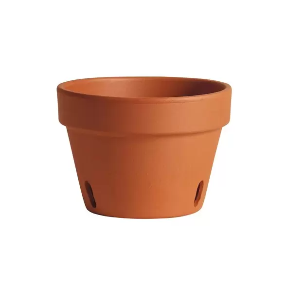 Deroma 6.7" Orchid Pot Terra Cotta Clay Case Pack