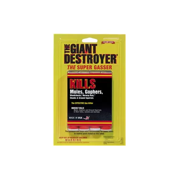 Giant Destroyer Super Gassers 1.75oz 4/card Gopher Gasser HAZ