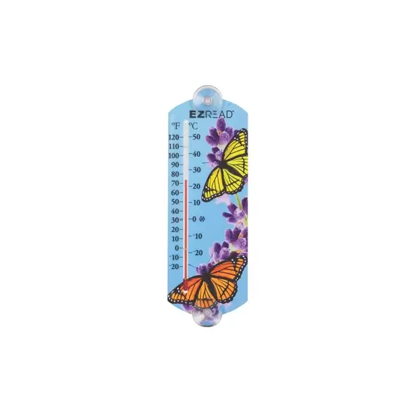 Headwind 10" EZ Read Deco In/Out Thermometer Butterflies