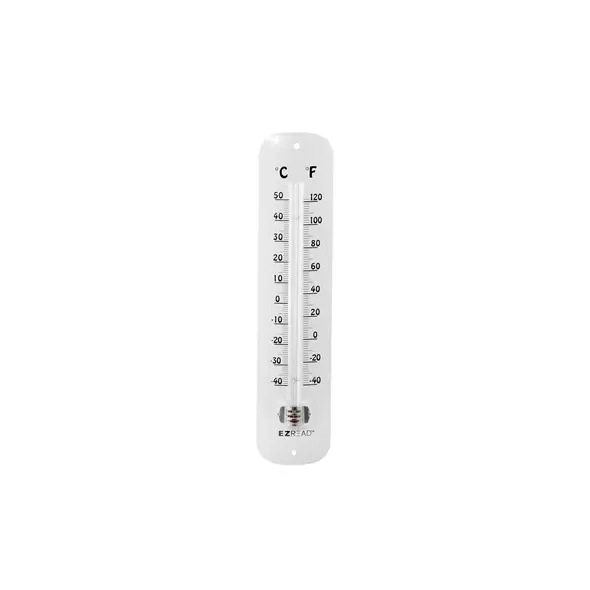 Headwind 12" EZ Read Metal Thermometer White Metal