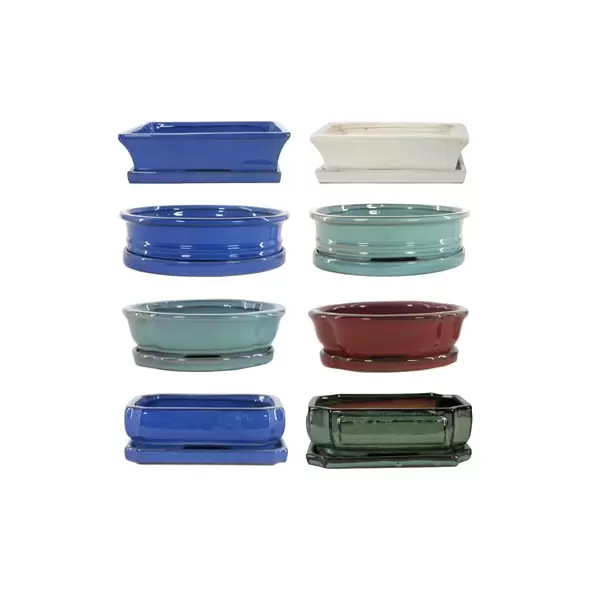 MCarr 8PC 8" Bonsai Pot Mixed Asst
