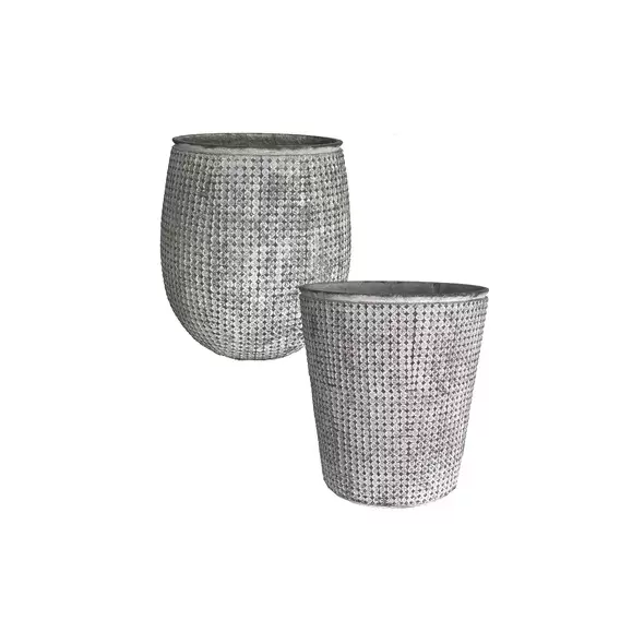 MCarr 36PC Tall Mixed Pltr Plt Gray White
