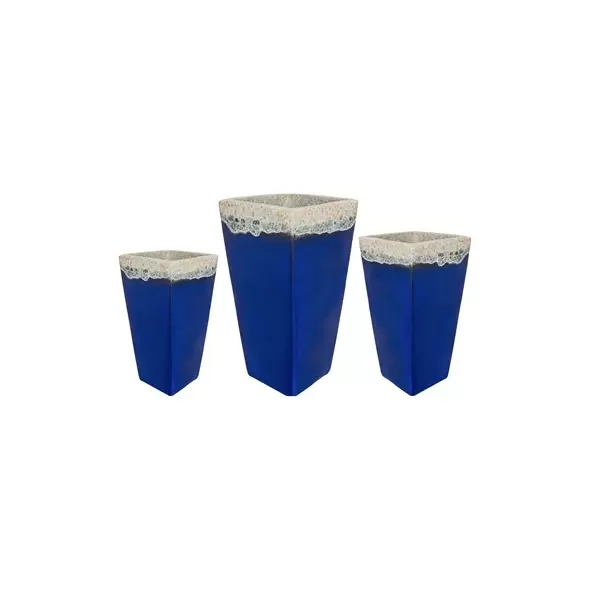 MCarr 15pc Tall Smooth Planter Pallet Volcanic Light Blue