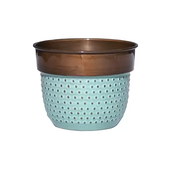 Robert Allen 6" Bella Class Planter Dots Copper