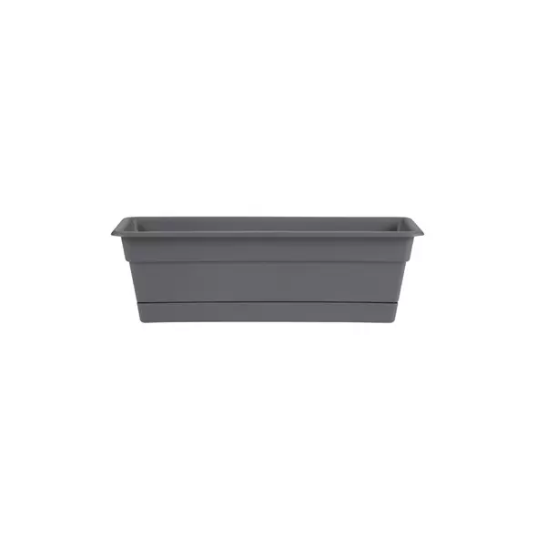 Bloem 24" Dura Cotta Window Box Charcoal
