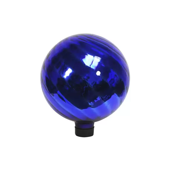 E-V 10" Chrome Blue Swirl Globe