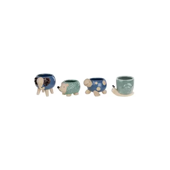 SSI 12pc Miniature Animal Planters Ceramic Assortment